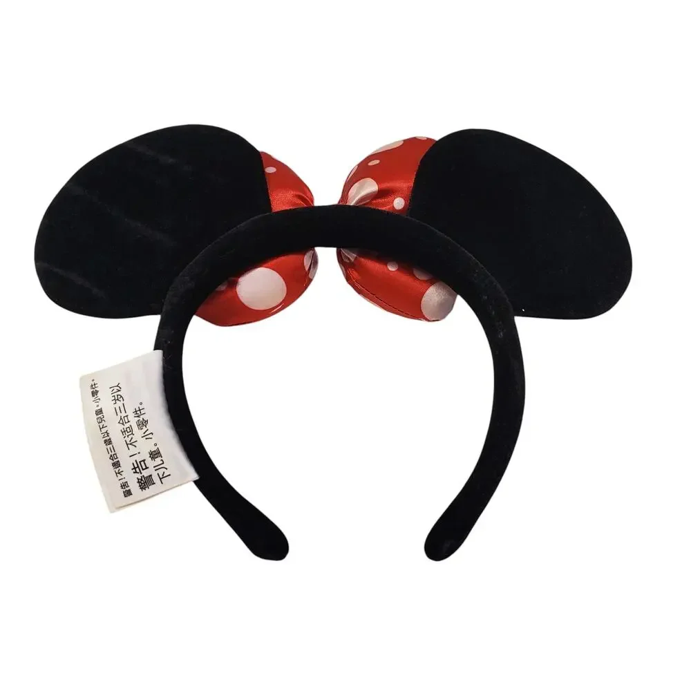 Disney Parks Minnie Mouse Ears Polka Dot Red White Black Headband